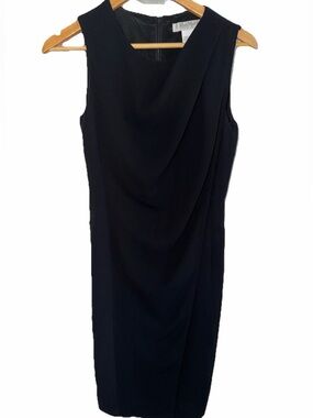 MaxMara Black Sheath Draped Detail Dress Sz. 2